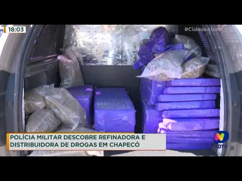 Polícia Militar descobre refinadora e distribuidora de drogas em Chapecó