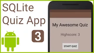 Multiple Choice Quiz App with SQLite Integration Part 3 - SQLITE OPEN HELPER CLASS
