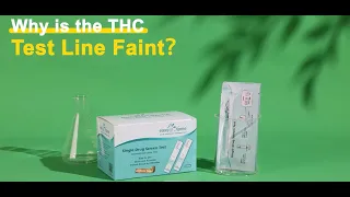 Why is the THC test line faint on a drug test