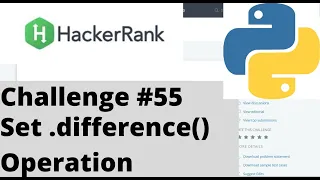 Hackerrank Python Challenge Set difference Operation