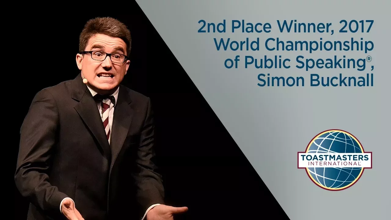 2nd Place Winner, 2017 World Championship of Public Speaking® , Simon Bucknall: video thumbnail
