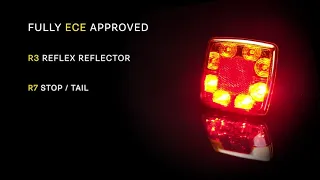 Video: LED compact achterlicht | 12v | 50cm. kabel | 99AR