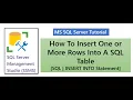 How to Insert into SQL Table SQL INSERT INTO Statement
