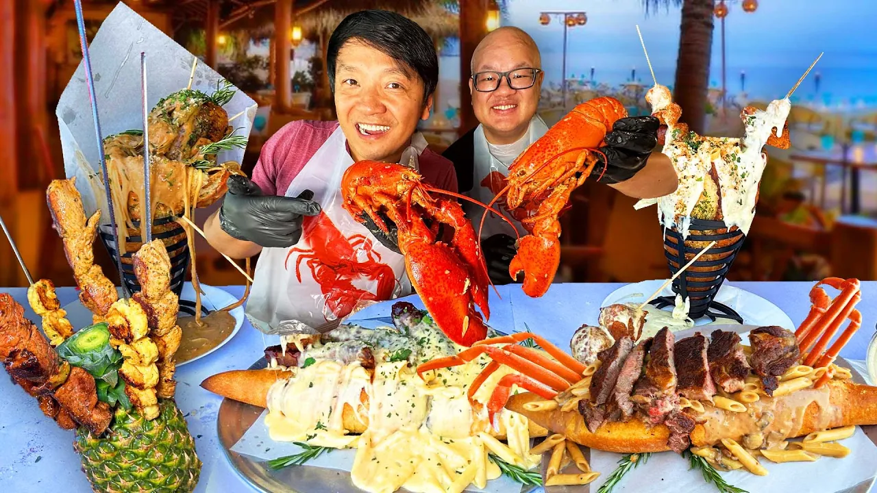 All You Can Eat EXTREME SPICY Cajun CRAB Seafood Buffet Las Vegas
