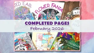 Completed Colouring Pages February 2026 ADULT COLOURING
