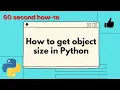 How to get object size in Python