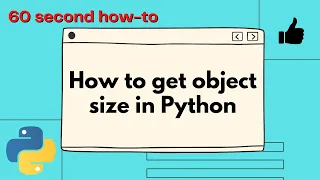 How to get object size in Python