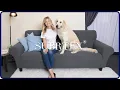 SUBRTEX 1-PIECE PLAID STRETCH SOFA SLIPCOVER