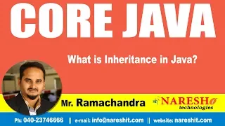Core Java Tutorial What is Inheritance in Java Mr Ramachandra