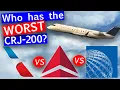 Delta American and United CRJ200 Regional Jet Comparison