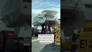 Yes! This is actually how they deliver yachts from the factory to the sea 🤯 #crazy #sailing