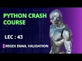 Regex Email Validation Practical Implementation of regex in Python Lecture 42 in Hindi Acolyte