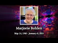 Memorial Service for Marjorie Bohlen
