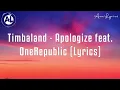 Timbaland feat. OneRepublic - Apologize (Lyrics)