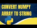 Convert NumPy Array to String Step-by-Step