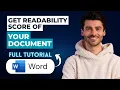How to Get the Readability Score of your Microsoft Word Document 2026 Guide
