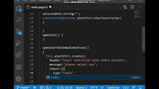 ionic alert controller with radio buttons