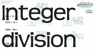 Integer division Maths GCSE and iGCSE Revision