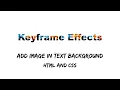 How to Add Image in Text Background Using HTML CSS Only