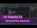 C Intermediate I Tutorial 12 - StreamReader Read File