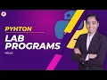 python Lab Programs MSc cs full explanation in Kannada