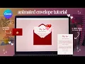 Animated Valentine s Envelope Tutorial interactive website Canva