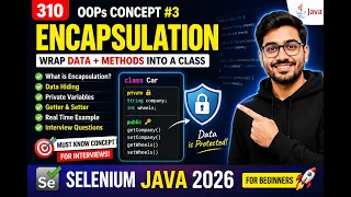 310 Encapsulation OOPS Concept in Java Selenium Java 2026