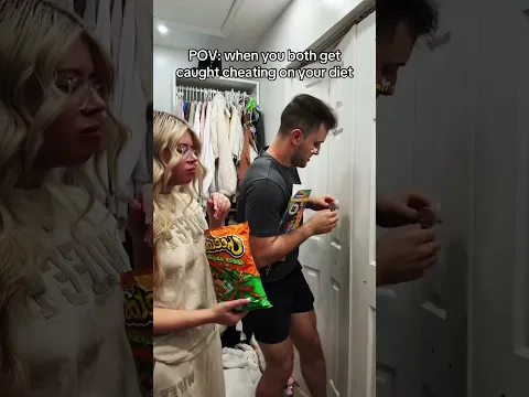 Catching each other sneaking a bite while on a diet #fyp #tiktok #funny #haha #couple
