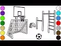 Playground Sports - Coloring Pages for Children