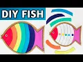 DIY How to make Rainbow FISH Craft Activity Cardboard Craft
