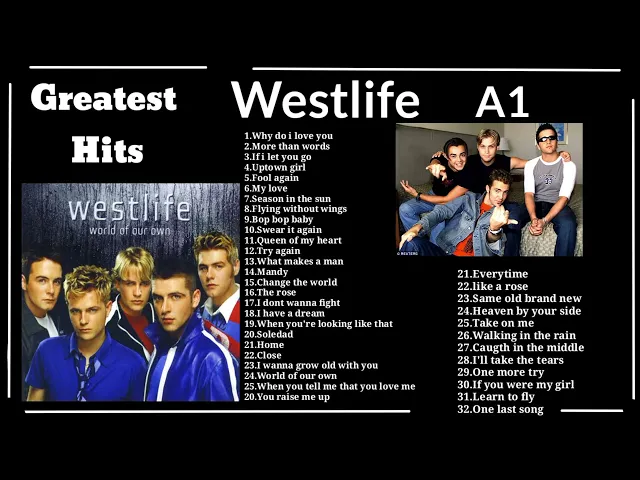 Download MP3 Best of westlife, A1  Songs - Nonstop Playlist - Greatest Hits, Full Album #westlife #a1 #playlist