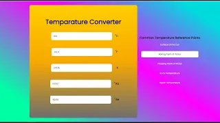 Temperature Unit Value Converter In JavaScript With Source Code Source Code Projects