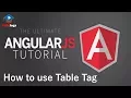 AngularJS Tutorals - How to use Table Tag