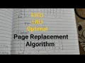 Page Replacement Algorithm FIFO LRU Optimal Operating System