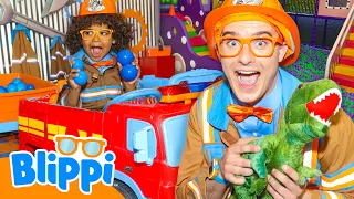 Blippi Fire Truck Ball Pit Adventure! 🚒