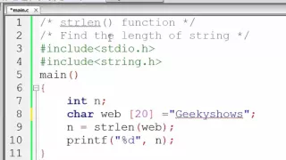 90 strlen function in C Programming Hindi