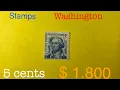 Stamps George Washington 5 cents blue Josershina in world