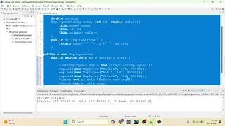 Sort Employee Objects by Name Salary in Java Collections sort Comparator