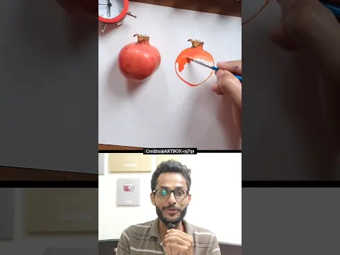 Realistic अनार  Drawing Art #shorts