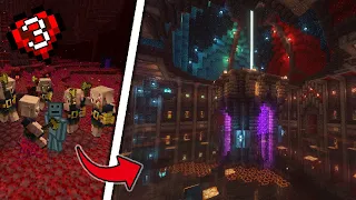 i built a nether hub in hardcore minecraft