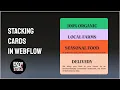 Learn how to stack cards while scrolling using webflow