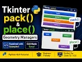 Tkinter pack place Geometry Managers Explained Python GUI Tutorial in