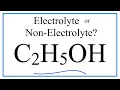Is C2H5OH Ethanol an Electrolyte or Non-Electrolyte
