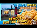 Famous Blue Cod Chips at the Lake Te Anau Dairy Review