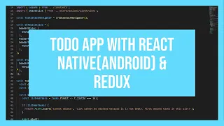 Todo App with React Native Android Redux