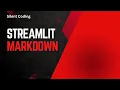How To Use Markdown In Streamlit - Streamlit Tutorial