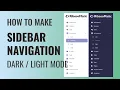 How To Create Side Navigation Bar Mode HTML CSS JavaScript