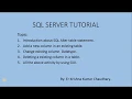 SQL SERVER TUTORIAL How to use Alter table statement in SQL Server