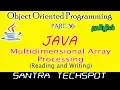 Java Beginners Tutorial Multidimensional Array Processing Reading Writing