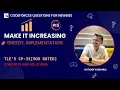 Make It Increasing Codeforces TLE - Eliminators s CP31 900 Rated Q-15